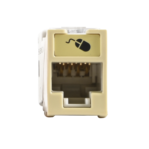 Jack Ultramax Cat5e, UTP, Montaje H?brido en Placa de Pared (Plano y Angulado), Color Marfil, Punch Down