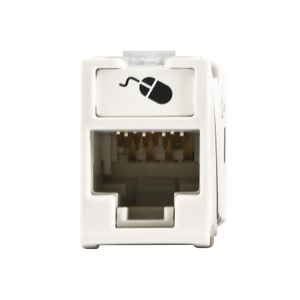 Jack Ultramax Cat6, UTP, Montaje H?brido en Placa de Pared (Plano y Angulado), Color Blanco, Punch Down