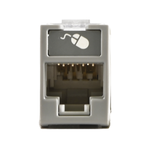 Jack Ultramax Cat6, UTP, Montaje H?brido en Placa de Pared (Plano y Angulado), Color Gris, Punch Down