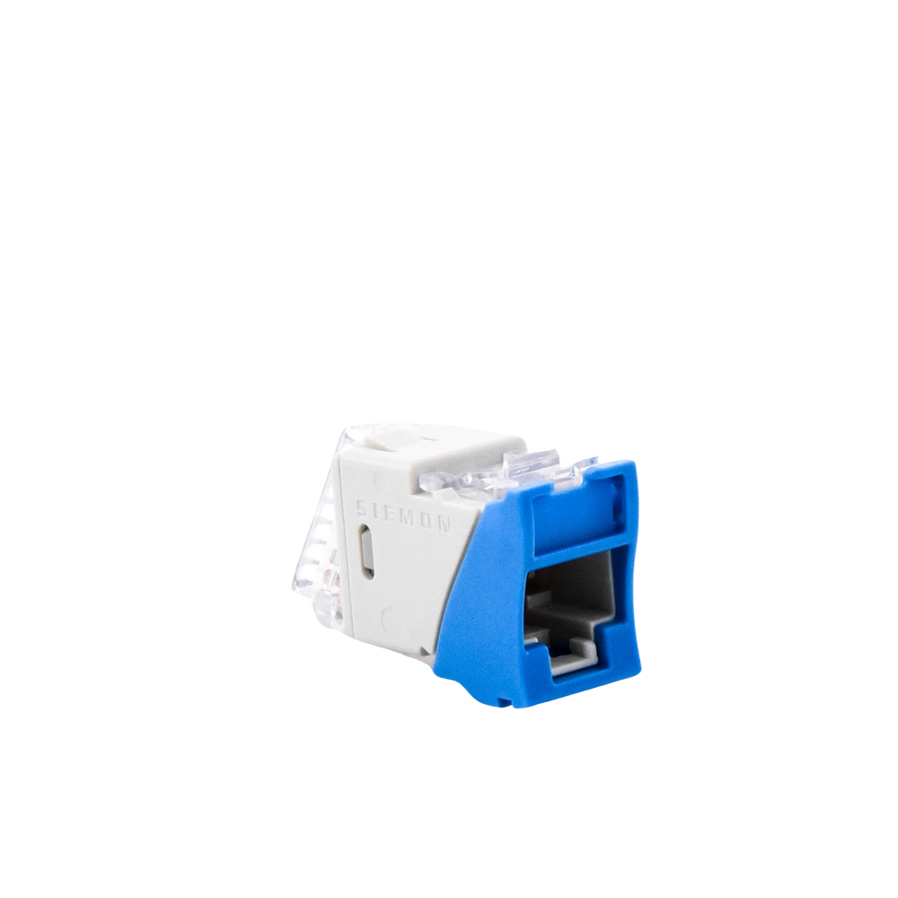 Jack UltraMAX Cat6, UTP, Montaje H?brido en Placa de Pared (Plano y Angulado), Color Azul, Punch Down - Image 3