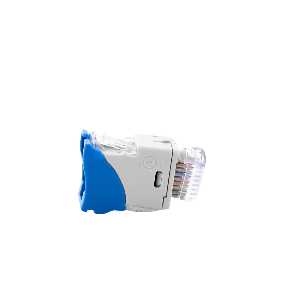 Jack UltraMAX Cat6, UTP, Montaje H?brido en Placa de Pared (Plano y Angulado), Color Azul, Punch Down - Image 5
