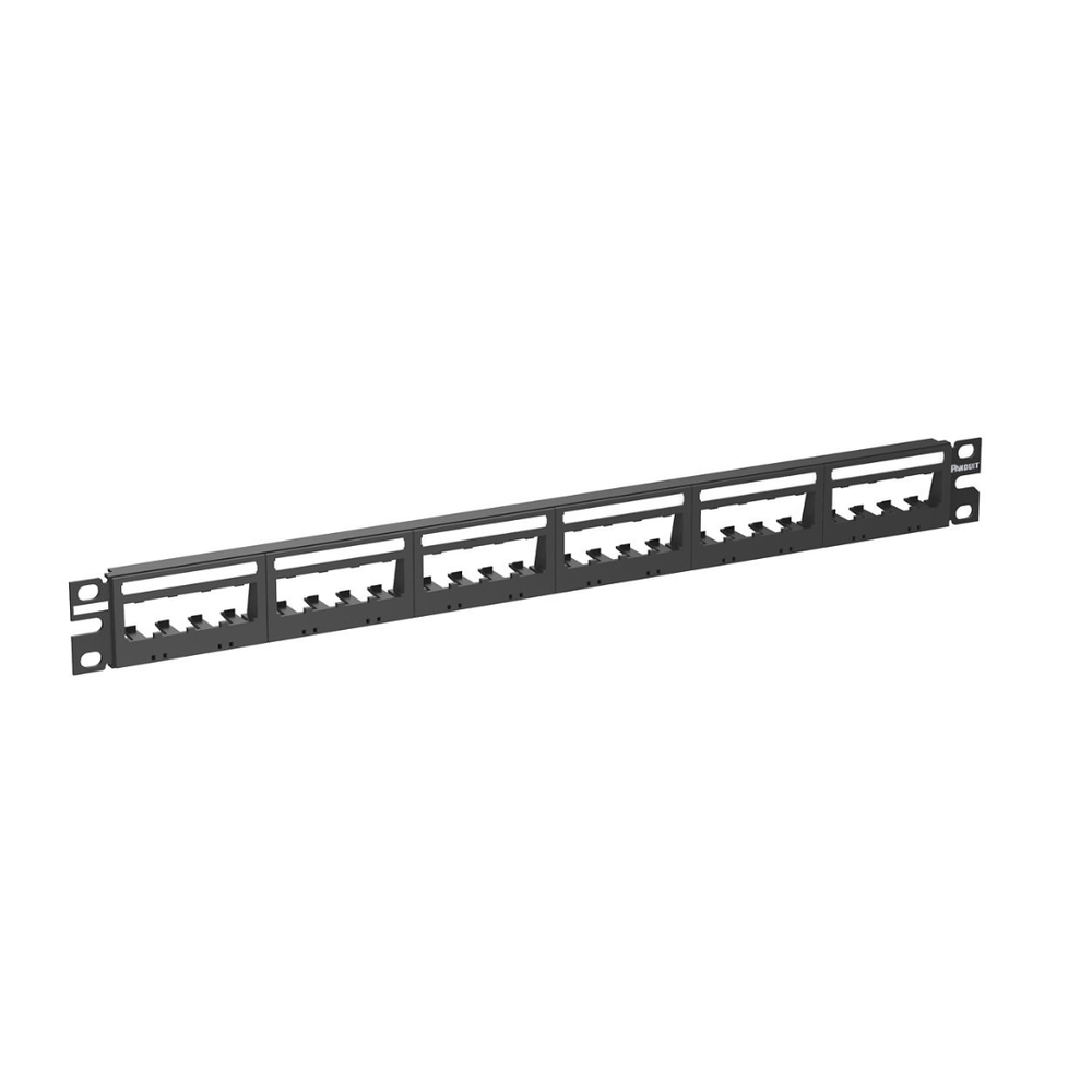 Panel de Parcheo Modular Mini-Com (Sin Conectores), Ultimate ID?, Plano, Sin Blindaje, Con Etiqueta y Cubierta, de 24 Puertos, 1UR - Image 2