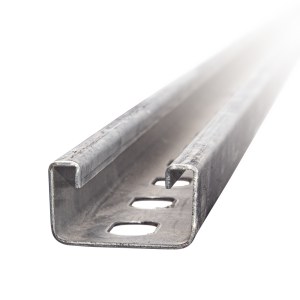 Unicanal perforado 4x2, 3000 mm, con acabado Electro Zinc