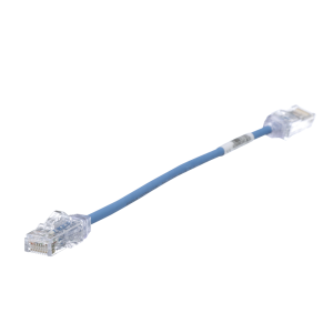 Cable de Parcheo TX6, UTP Cat6, Di?metro Reducido (28AWG), Color Azul, 20 cm (7.87 pulgadas)