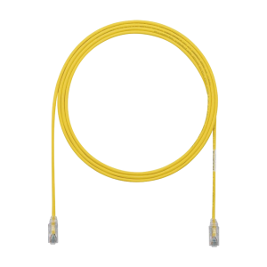 Cable de Parcheo TX6, UTP Cat6, Di?metro Reducido (28AWG), Color Amarillo, 3.05 Metros (10 Pies)