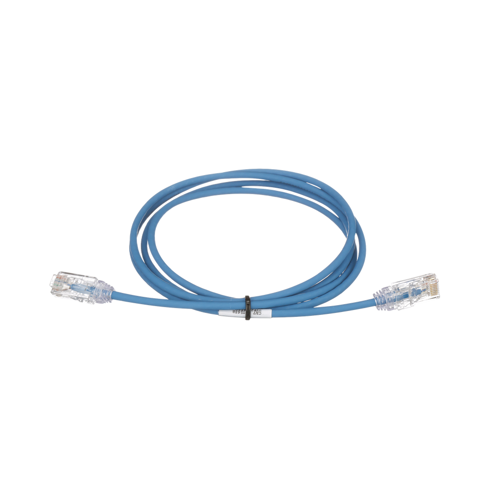 Cable de Parcheo TX6, UTP Cat6, Di?metro Reducido (28AWG), Color Azul, 6.1 Metros (20 Pies)