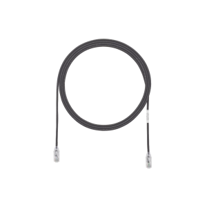 Cable de Parcheo TX6, UTP Cat6, Diámetro Reducido (28AWG), Color Negro, 0.91 Metros (3 Pies)