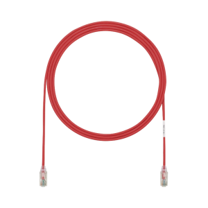 Cable de Parcheo TX6, UTP Cat6, Di?metro Reducido (28AWG), Color Rojo, 0.91 Metros (3 Pies)