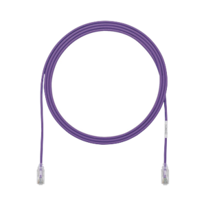 Cable de Parcheo TX6, UTP Cat6, Di?metro Reducido (28AWG), Color Violeta, 0.91 Metros (3 Pies)