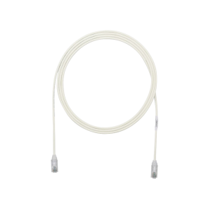 Cable de Parcheo TX6, UTP Cat6, Di?metro Reducido (28AWG), Color Blanco Mate, 1.52 Metros (5 Pies)