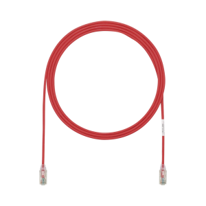 Cable de Parcheo TX6, UTP Cat6, Di?metro Reducido (28AWG), Color Rojo, 2.13 Metros (7 Pies)
