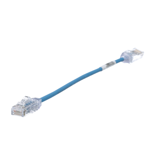 Cable de Parcheo TX6, UTP Cat6, Di?metro Reducido (28AWG), Color Azul, 20.2 cm (8 Pulgadas)
