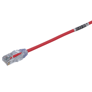 Cable de Parcheo TX6, UTP Cat6, Di?metro Reducido (28AWG), Color Rojo, 20.2 cm (8 Pulgadas)