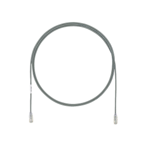 Cable de Parcheo UTP Cat6A, CM/LSZH, Di?metro Reducido (28AWG), Color Gris, 0.30 Metros (1 Pie)