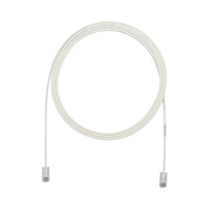 Cable de Parcheo UTP Cat6A, CM/LSZH, Di?metro Reducido (28AWG), Color Blanco Mate, 9.14 Metros (30 Pies)
