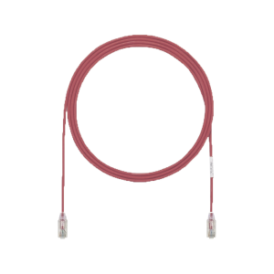 Cable de Parcheo UTP Cat6A, CM/LSZH, Di?metro Reducido (28AWG), Color Rojo, 0.91 Metros (3 Pies)