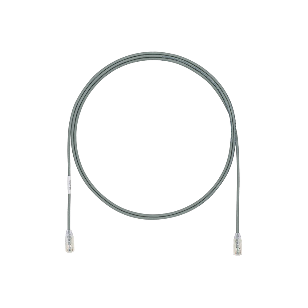 Cable de Parcheo UTP Cat6A, CM/LSZH, Di?metro Reducido (28AWG), Color Gris, 15.24 Metros (50 Pies)