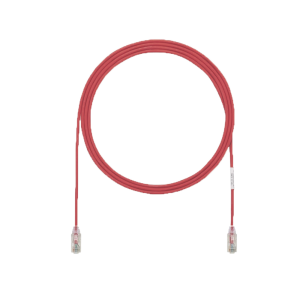 Cable de Parcheo UTP Cat6A, CM/LSZH, Di?metro Reducido (28AWG), Color Rojo, 15.24 Metros (50 Pies)
