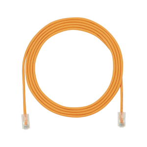 Cable de Parcheo UTP Cat6A, CM/LSZH, Di?metro Reducido (28AWG), Color Naranja, 1.52 Metros (5 Pies)