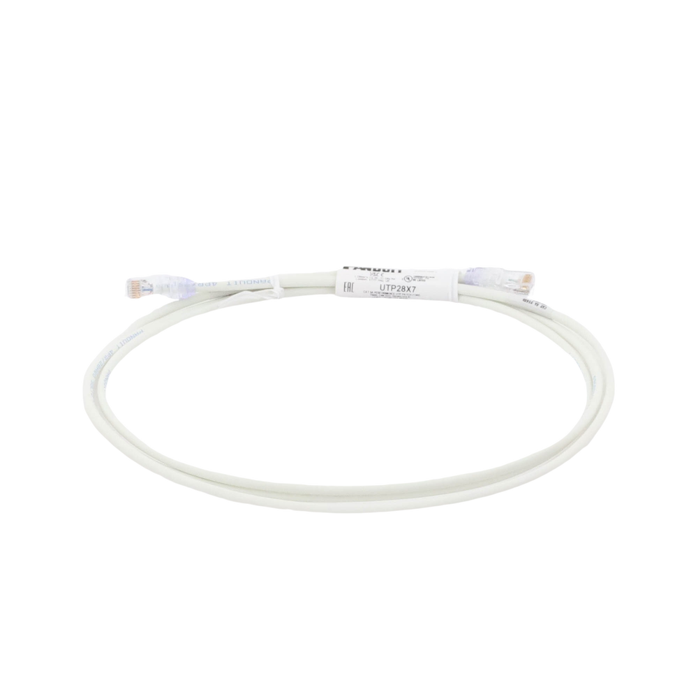 Cable de Parcheo UTP Cat6A, CM/LSZH, Di?metro Reducido (28AWG), Color Blanco Mate, 2.13 Metros (7 Pies) - Image 3