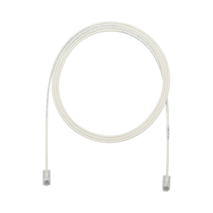 Cable de Parcheo UTP Cat6A, CM/LSZH, Di?metro Reducido (28AWG), Color Blanco Mate, 2.13 Metros (7 Pies)