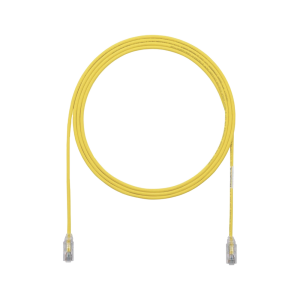 Cable de Parcheo UTP Cat6A, CM/LSZH, Di?metro Reducido (28AWG), Color Amarillo, 2.13 Metros (7 Pies)