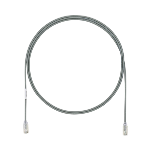 Cable de Parcheo UTP Cat6A, CM/LSZH, Di?metro Reducido (28AWG), Color Gris, 2.44 Metros (8 Pies)