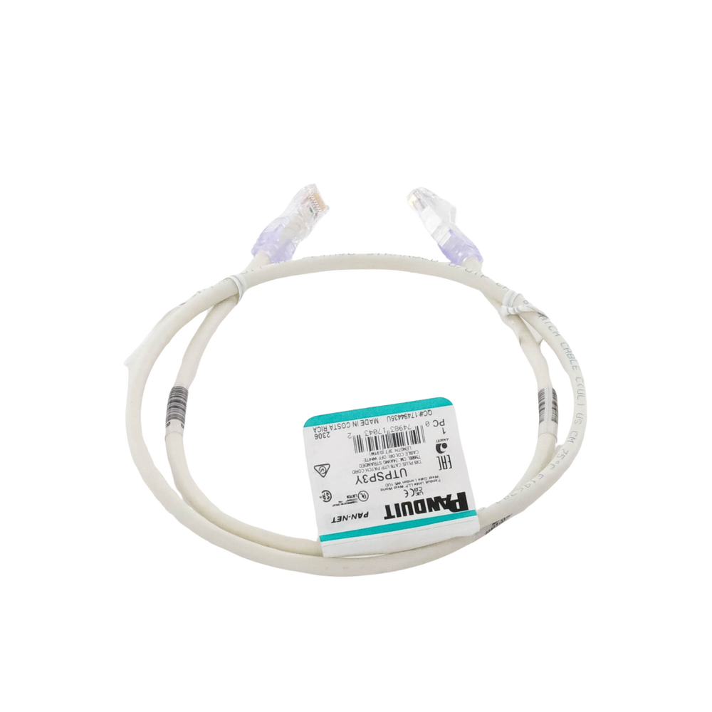 Cable de Parcheo TX6, UTP Cat6, 24 AWG, CM, Color Blanco Mate, 0.91 Metros (3 Pies) - Image 3