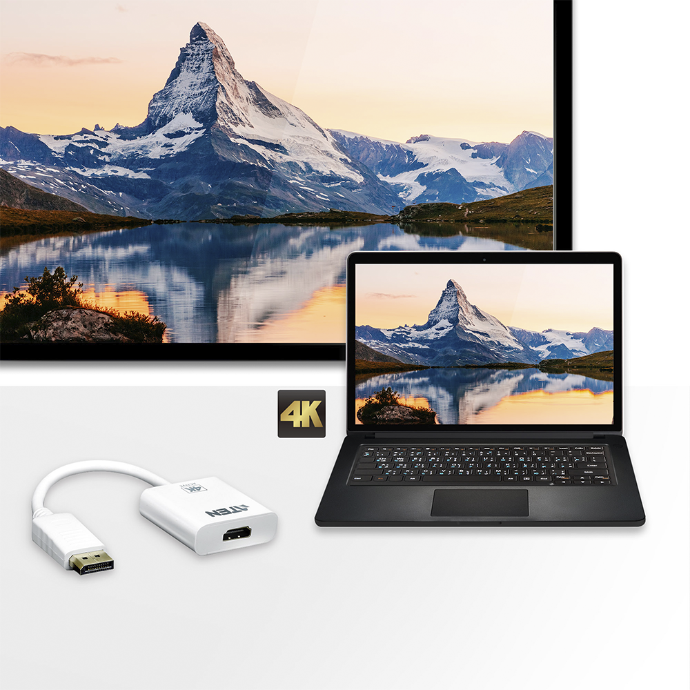 Adaptador activo de DisplayPort a HDMI | 4K | Compatible con audio | - Image 2