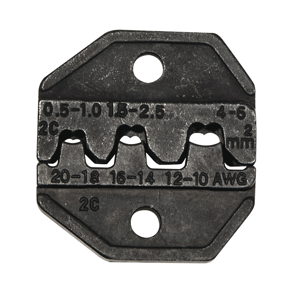 Matriz Ponchadora, Terminales sin Aislamiento o de Cilindro Abierto, 10-20 AWG. Compatible con Pinza Ponchadora VDV200-010