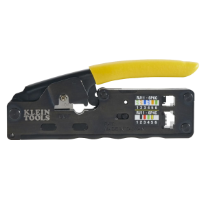 Ponchadora/Pelacables/Cortacables Compacta con Matraca para Conectores RJ45 y RJ11/RJ12.