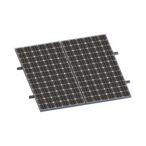 Kit De Minirieles Para Panel Solar Arreglo 1X2 Para Instalación Plano En Lámina