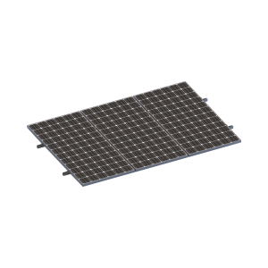 Kit De Minirieles Para Panel Solar Arreglo 1X3  Para Instalación Plano En Lámina