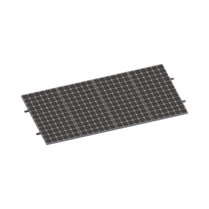 Kit De Minirieles Para Panel Solar Arreglo 1X4 Para Instalación Plano En Lámina