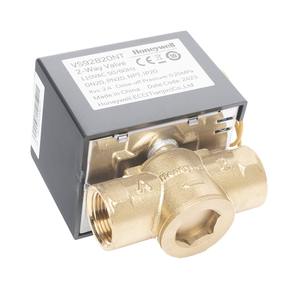 Válvula 1/2" de control eléctrica VS9 para fan coil: DN20: PN20: 2 vías: 110 V CA: conexión NPT - Image 3