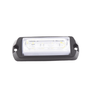 Luz Auxiliar Ultra Brillante de 8 LED, color Ámbar / Claro , con mica transparente.