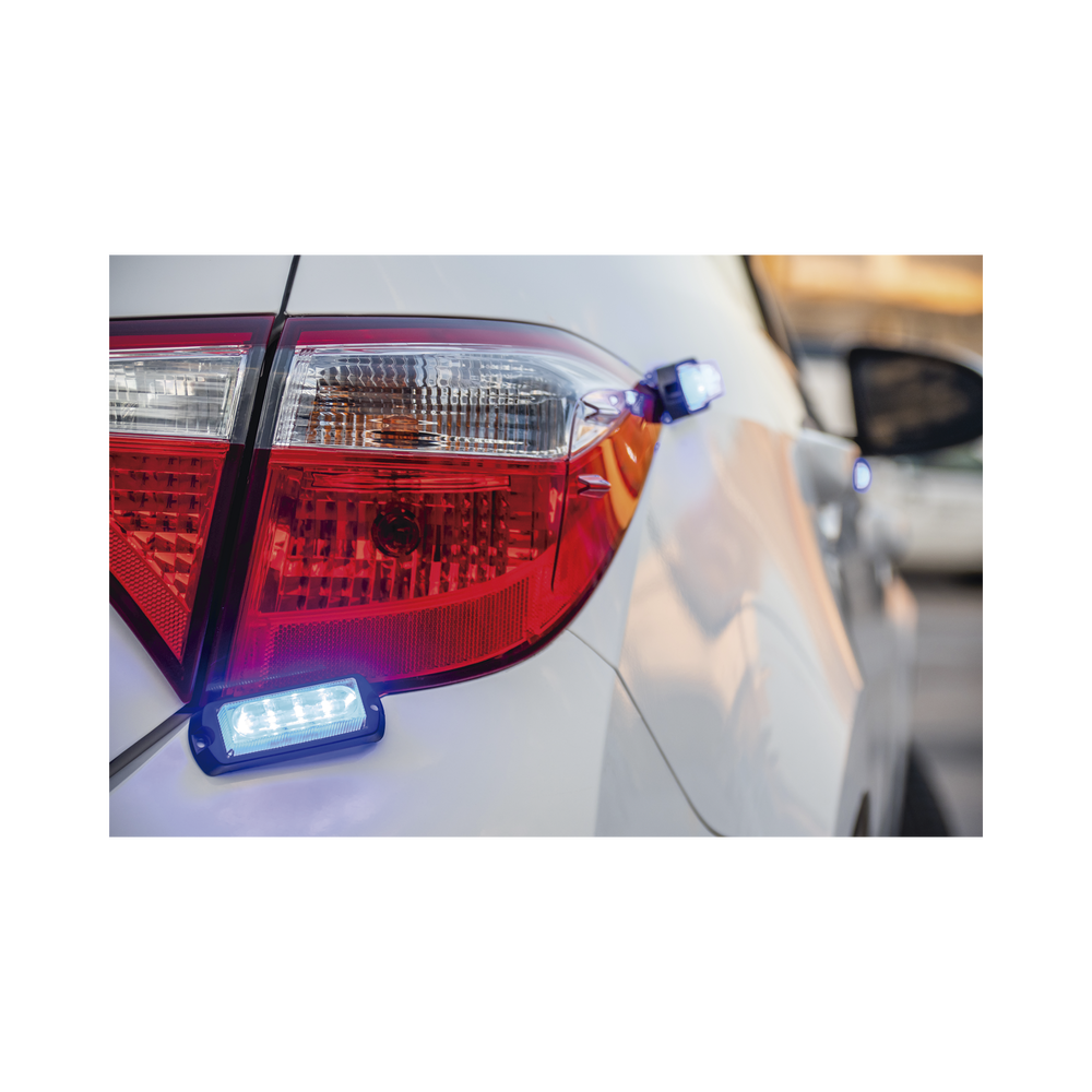 Luz Auxiliar Ultra Brillante X13 de 4 LEDs, Color Azul, con mica transparente - Image 4