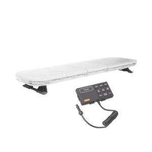 Barra de luces de 47" rojo/azul, 88 LED, con control de tráfico en color ámbar, ideal para equipar unidades de seguridad publica