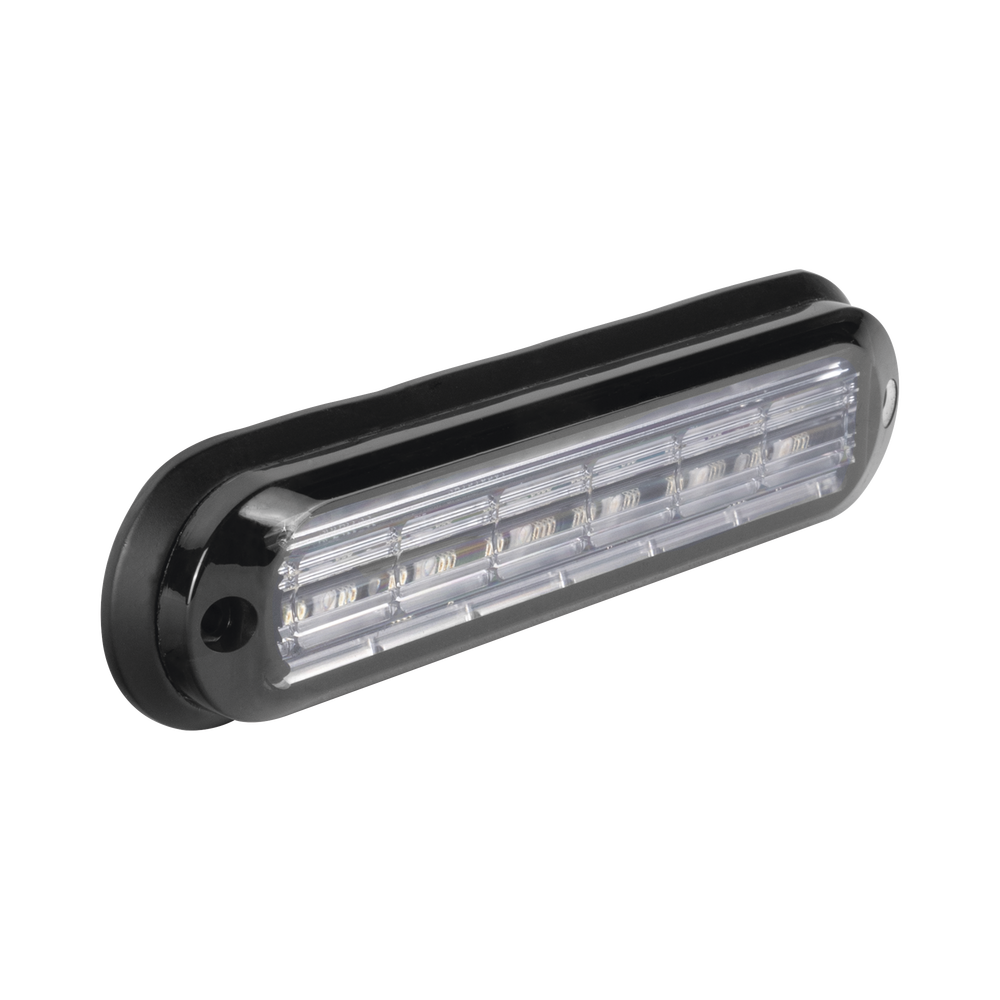 Luz Auxiliar Ultra Brillante IP67 de 6 LEDs, Color Azul, con mica transparente y bisel negro - Image 3