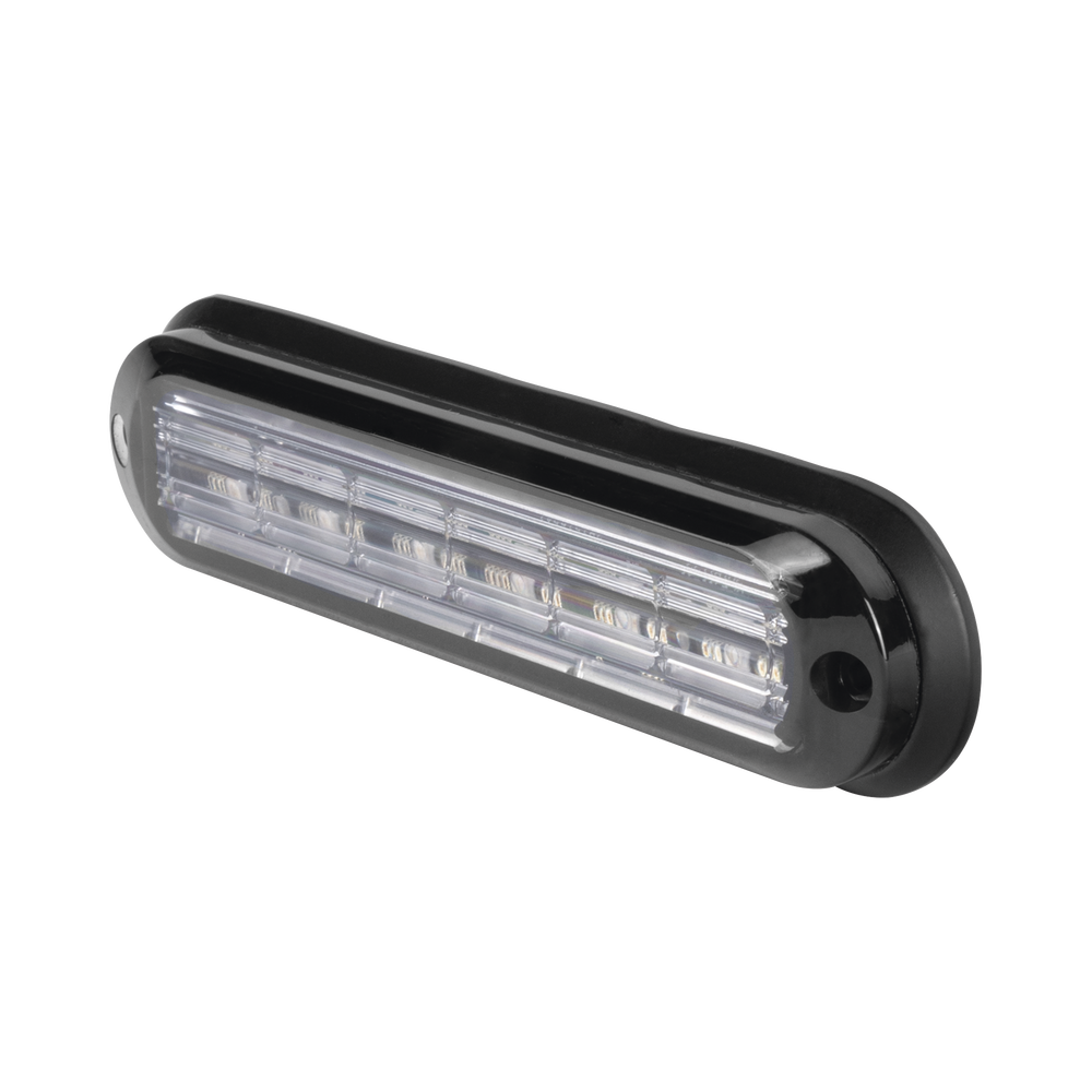 Luz Auxiliar Ultra Brillante IP67 de 6 LEDs, Color Azul, con mica transparente y bisel negro - Image 2