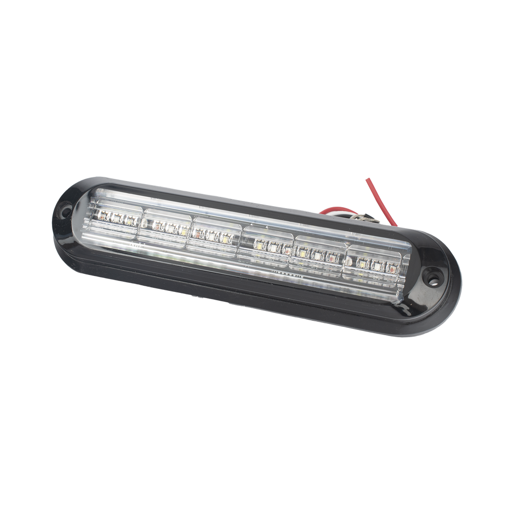 Luz Auxiliar, Ultra Brillante, IP67, 18 LEDs, Tricolor, Color Rojo/Claro/Azul, con mica transparente y bisel negro - Image 2