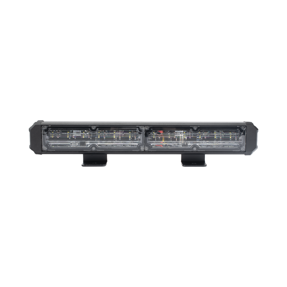 Barra de Luz de Advertencia, 2 Módulos de 6 LED, 11 Pulgadas Rojo/Claro