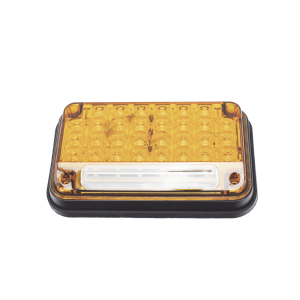 Luz de Advertencia de 7X4", Color Ambar, Con Luz de Trabajo, Ideal para Ambulancias