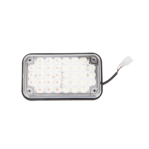 Luz de Advertencia de 6X4", Bicolor Rojo/Claro, Ideal para Ambulancias