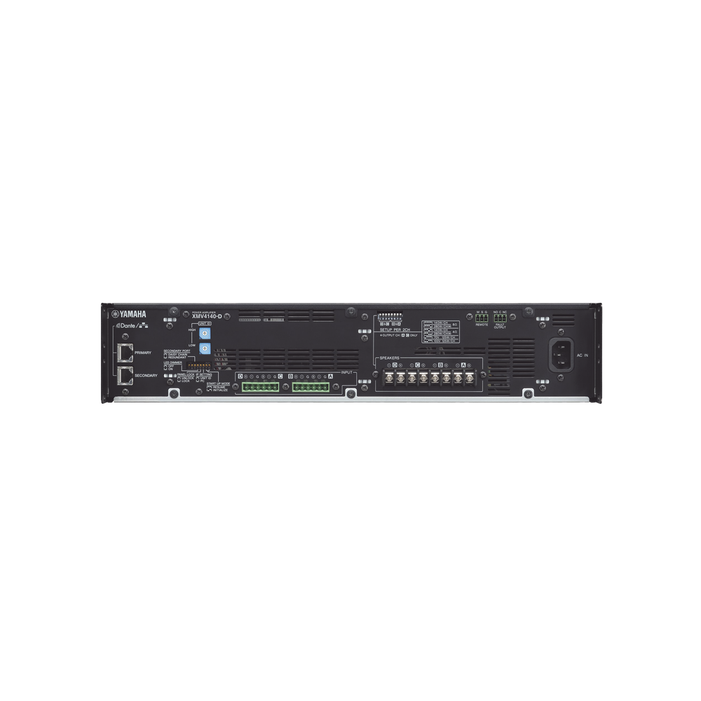Amplificador de Audio Multicanal con Conexión Análoga | DANTE | 4 Canales, 140W | 8 OHMS | 70/100V - Image 2