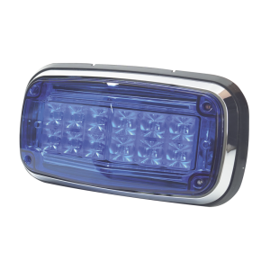 Luz de advertencia 8 X 4", Color Azul, IP67, SAE, Ideal para Ambulancias