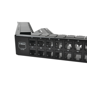 Patch Panel UTP Z-MAX Categor?a 6A, de 48 Puertos, Angulado, 1UR