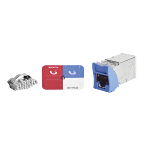 Jack Z-Max Cat6A, Blindado, Montaje H?brido en Placa de Pared (Plano y Angulado), Color Azul, Versi?n Bulk (Sin Empaque Individual)