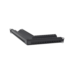 Patch Panel Z-MAX de 24 Puertos, Blindado, Precargado con Jacks Categor?a 6A, Angulado, 1UR
