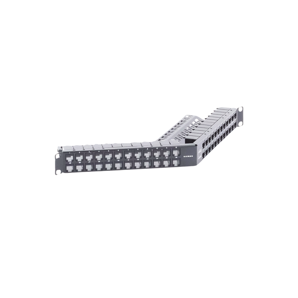 Patch Panel Z-Max de 48 Puertos, Blindado, Precargado con Jacks Categor?a 6A, Angulado, 1UR - Image 2